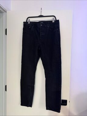 Boohooman Slim Straight Black Men's Jeans